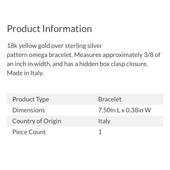 18KT Yellow Gold Over Sterling Silver Patterned Omega Bangle Bracelet 7.25” - Picture 16 of 17